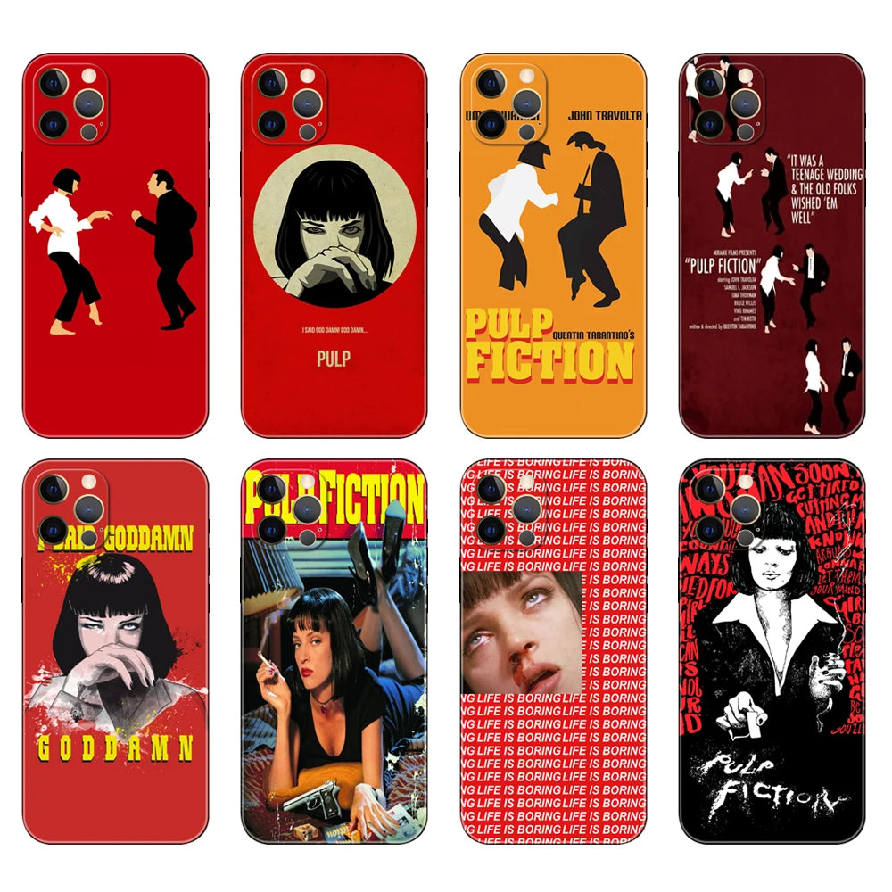 Apple iPhone Pulp Fiction Life is Boring Silicone Case