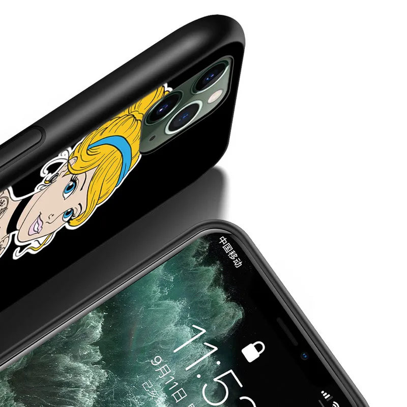 Apple iPhone Bad Princess Cinderella & Snow White Silicone Case