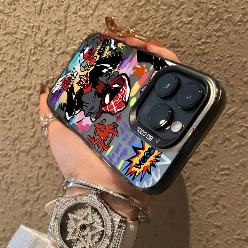 Apple iPhone Spiderman Morales Graffiti Silicone Case