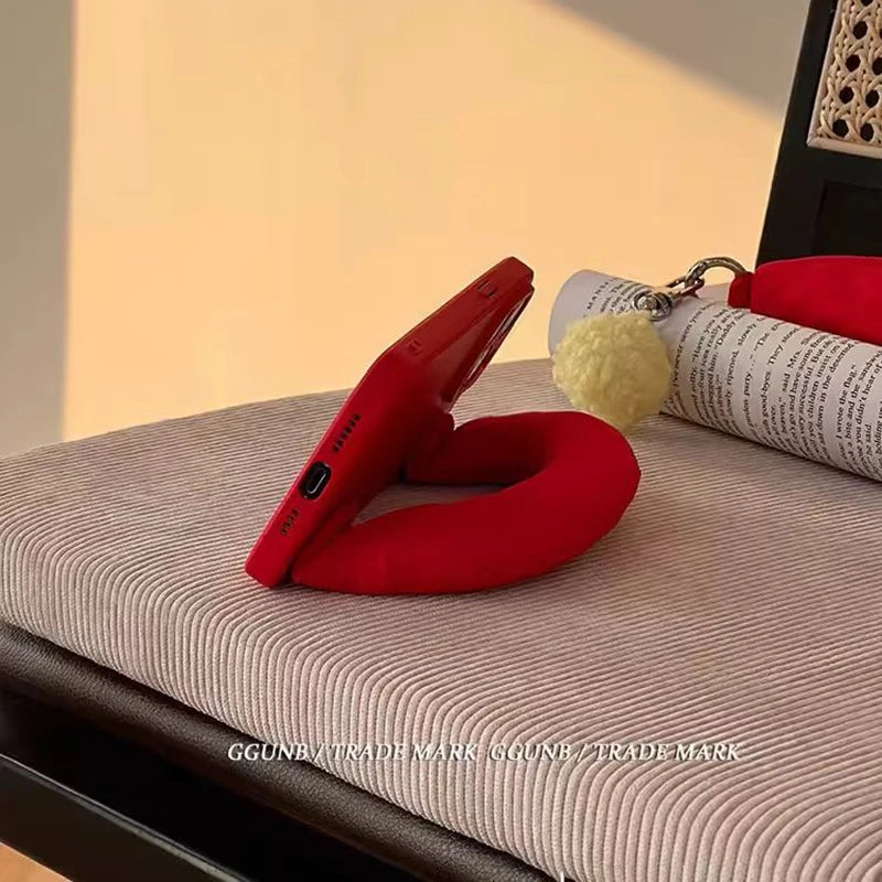 Apple iPhone Hello Kitty Handle Silicone Case