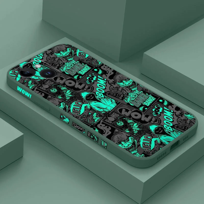 Apple iPhone Evil Comic Green Silicone Case