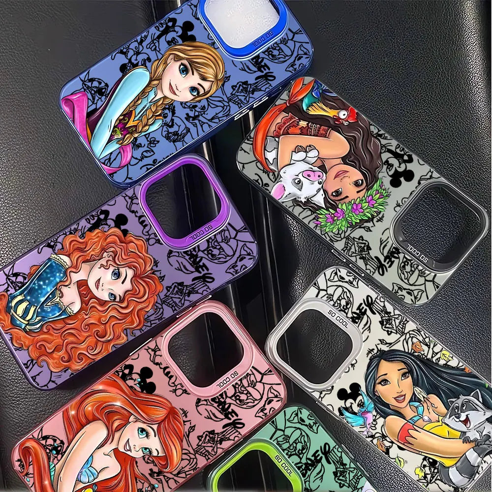 Apple iPhone Tinkerbell Elsa & Moana Luxury Silicone Case