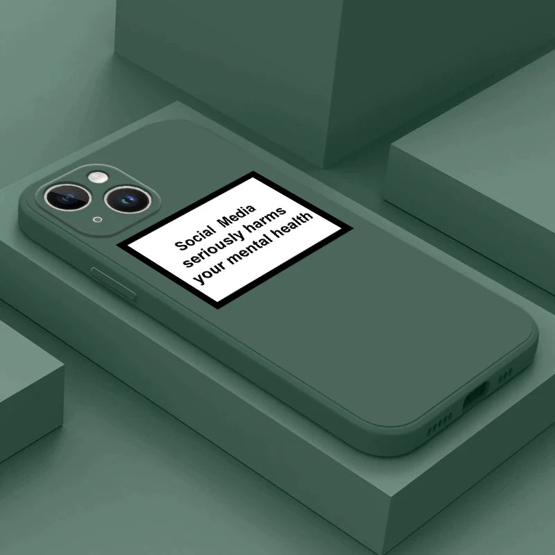 Apple iPhone Mental Health Lavender Grey Silicone Case