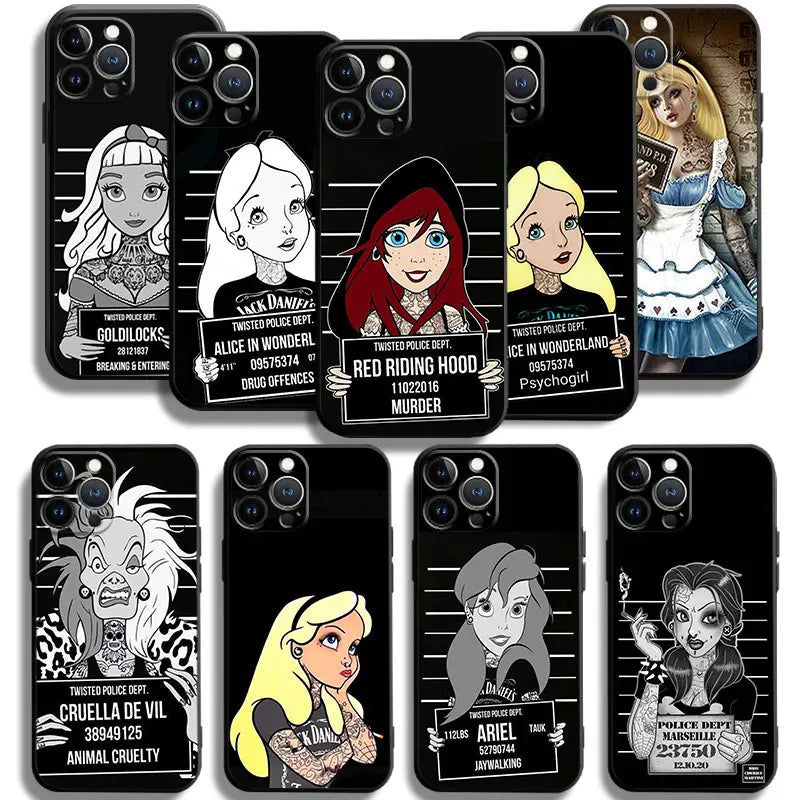 Apple iPhone Alice & Cruella Mugshot Silicone Case