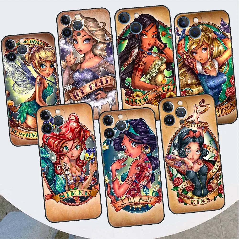 Apple iPhone Princess Tiana & Belle Matte Silicone Case
