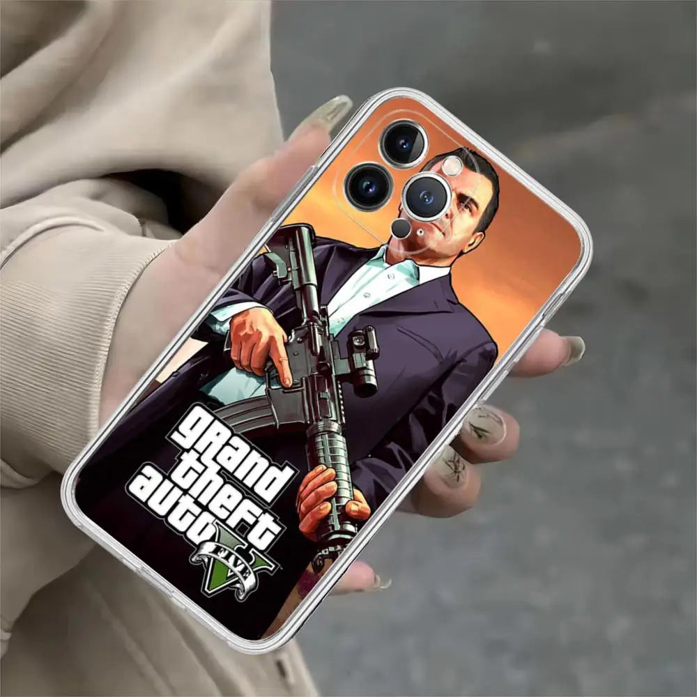 Apple iPhone GTA V Michael Silicone Case