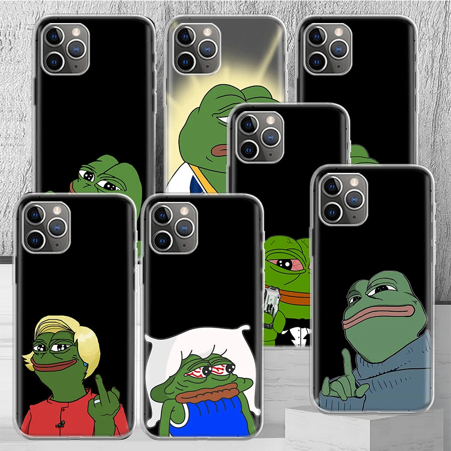 Apple iPhone Happy & Sad Pepe Silicone Case