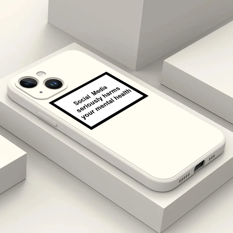 Apple iPhone Mental Health Black Silicone Case