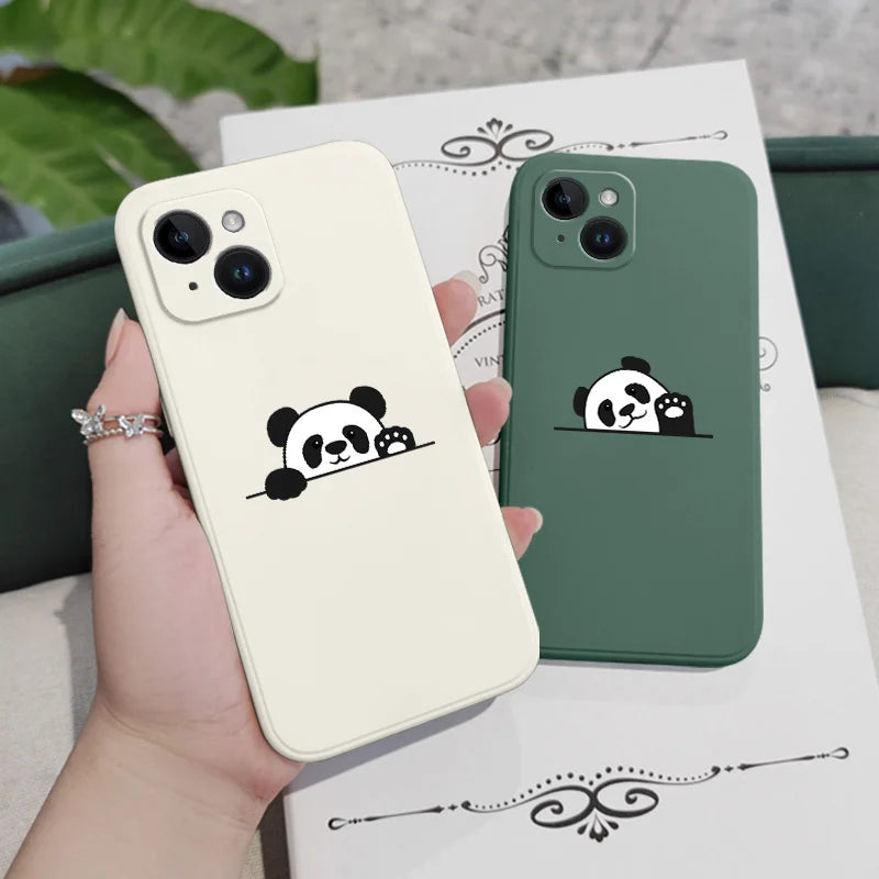 Apple iPhone Panda White Silicone Case