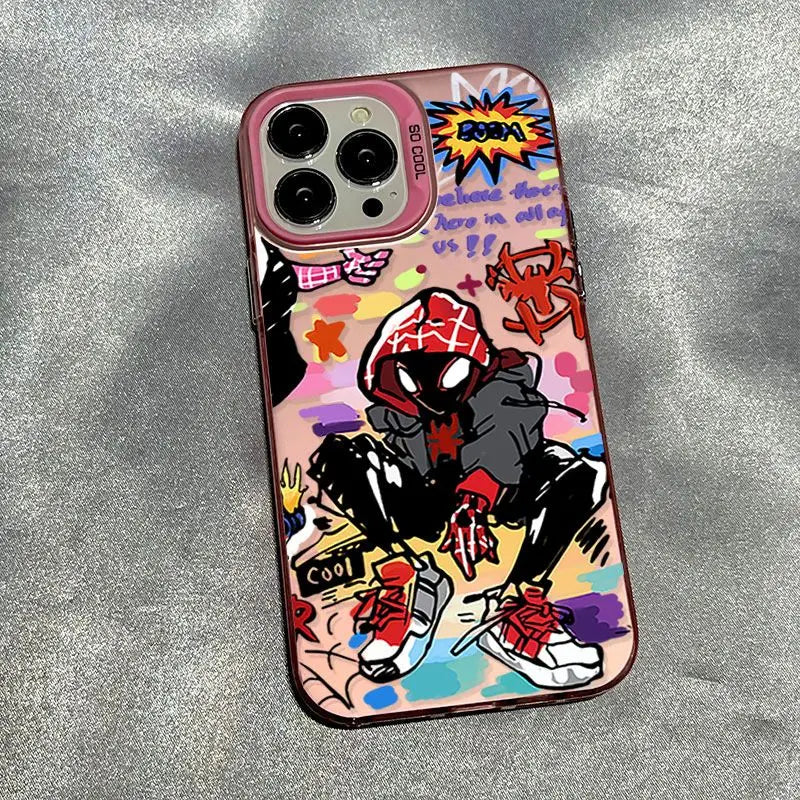 Apple iPhone Spiderman Morales Graffiti Silicone Case