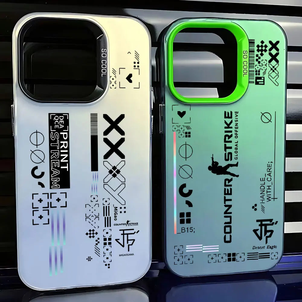 Apple iPhone CSGO Silver Silicone Case