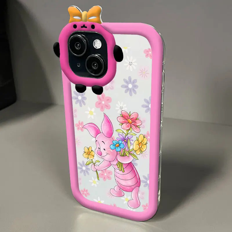 Apple Phone Winnie Eeyore & Piglet Silicone Case