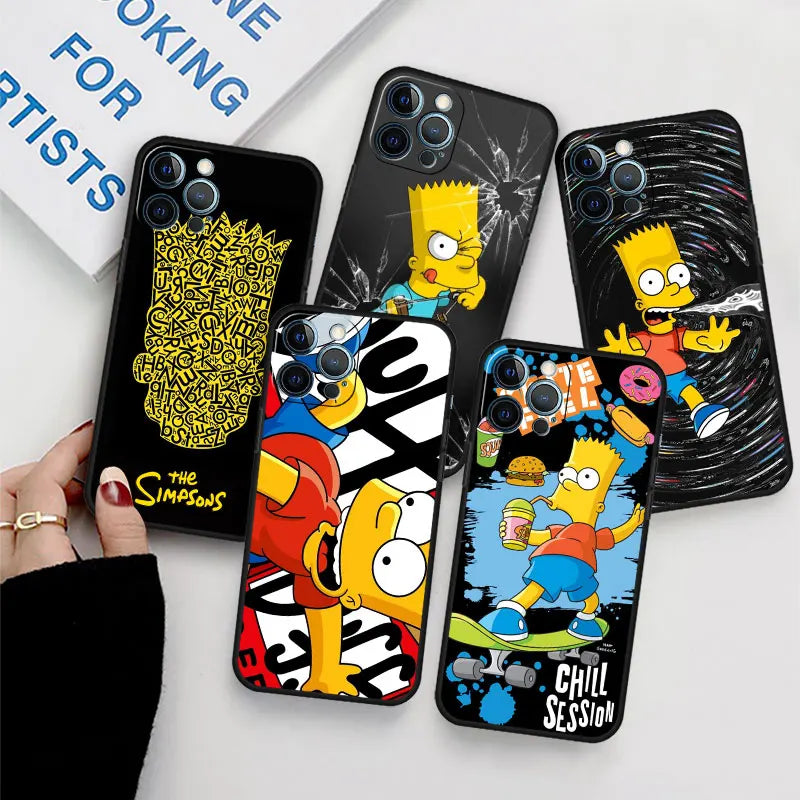 Apple iPhone Bart Simpson Perc Silicone Case