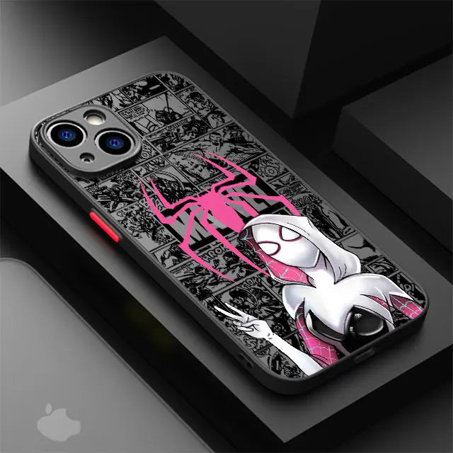 Apple iPhone Spiderman Miles & Gwenpool Silicone Case