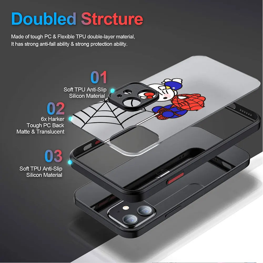 Apple iPhone Hello Kitty x Spiderman Silicone Case