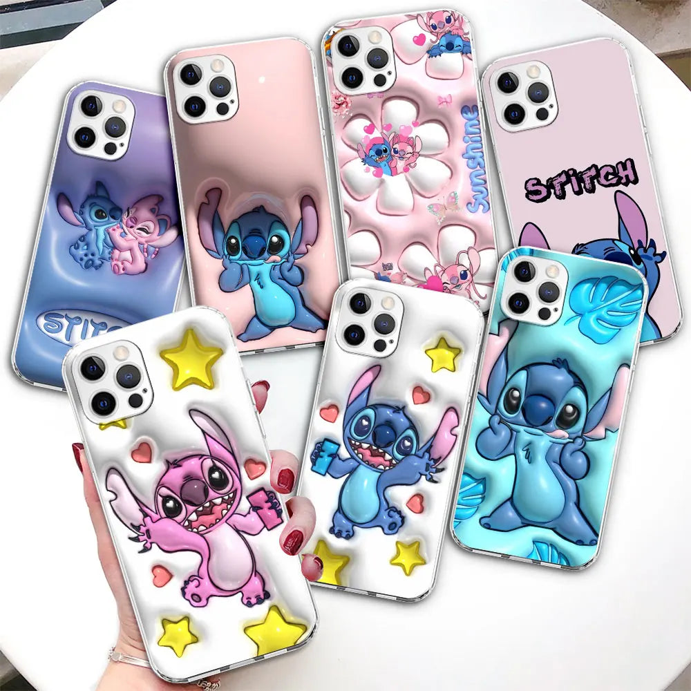 Apple iPhone Angel & Stitch Flower Silicone Case
