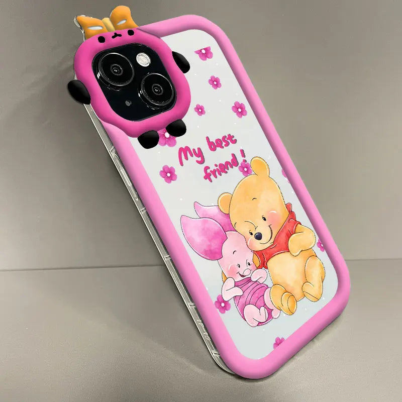 Apple Phone Winnie Eeyore & Piglet Silicone Case
