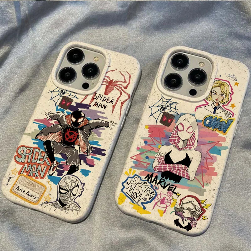 Apple iPhone Spiderman Miles & Gwen Silicone Case