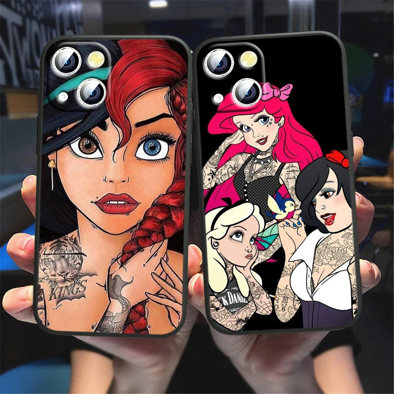 Apple iPhone Bad Princess Ariel Friends Silicone Case