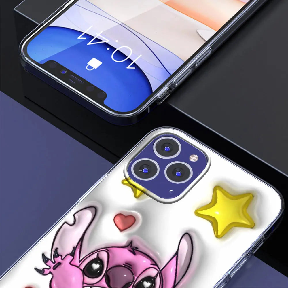 Apple iPhone Angel & Stitch Flower Silicone Case