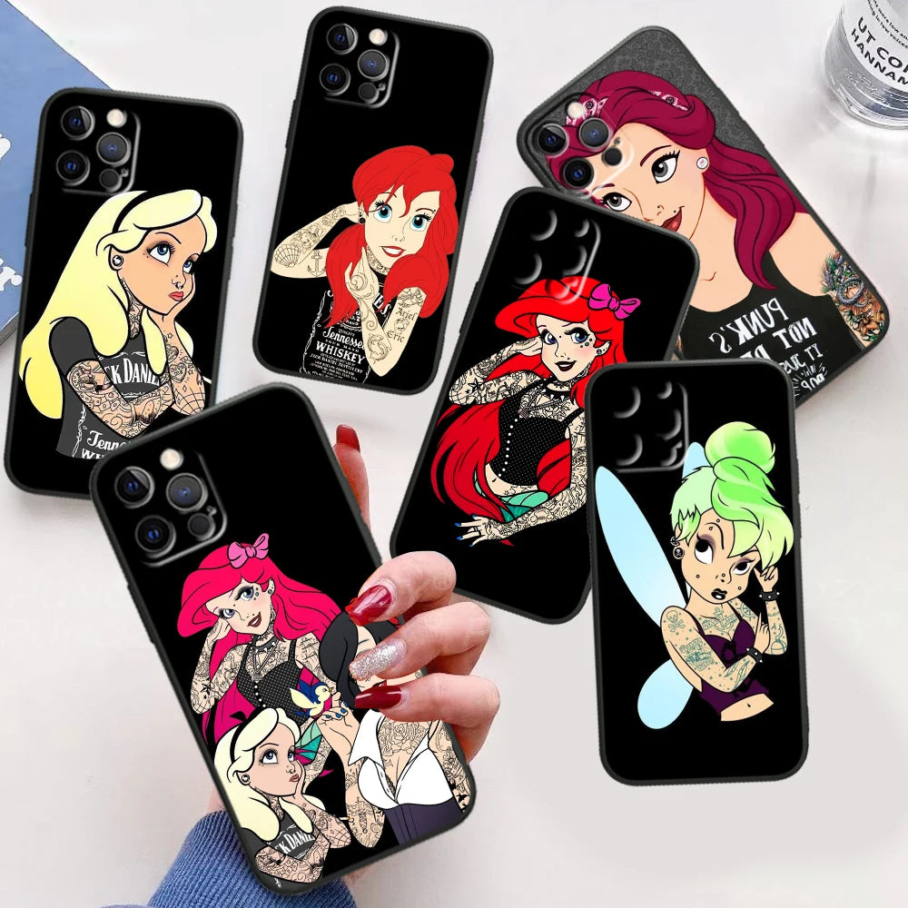Apple iPhone Bad Princess Ariel & Alice Silicone Case