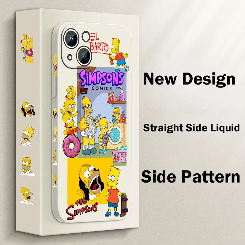 Apple iPhone Simpsons Chokehold Black Silicone Case