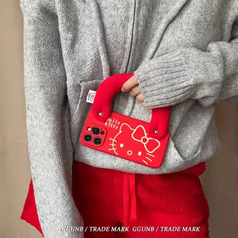 Apple iPhone Hello Kitty Handle Silicone Case