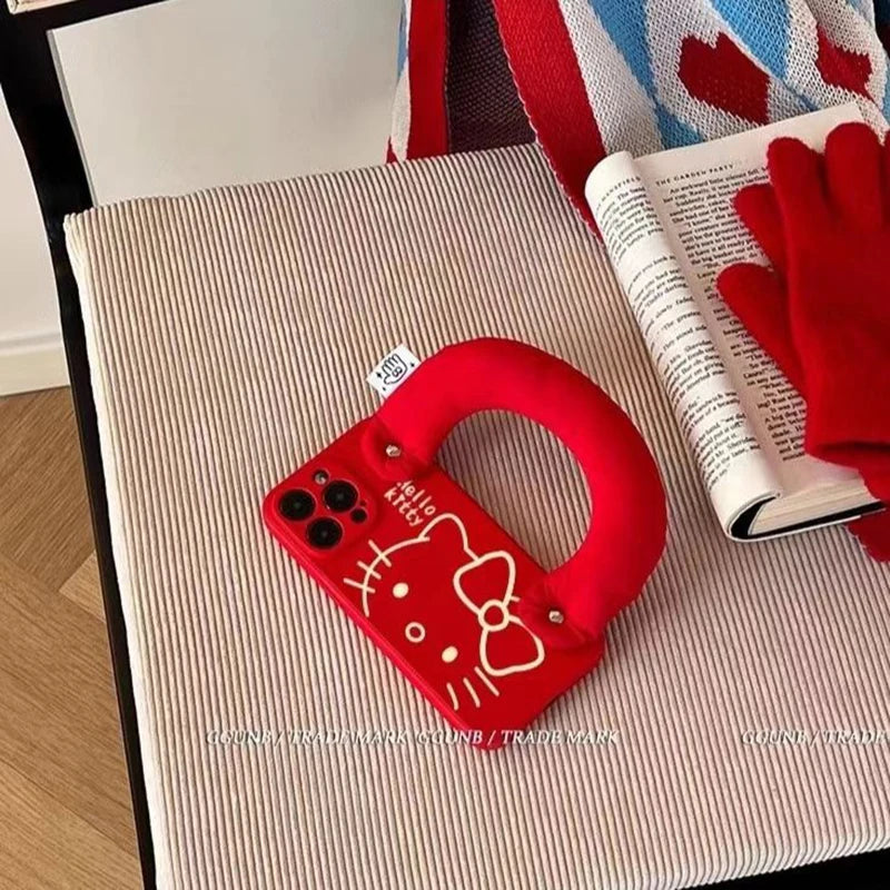 Apple iPhone Hello Kitty Handle Silicone Case