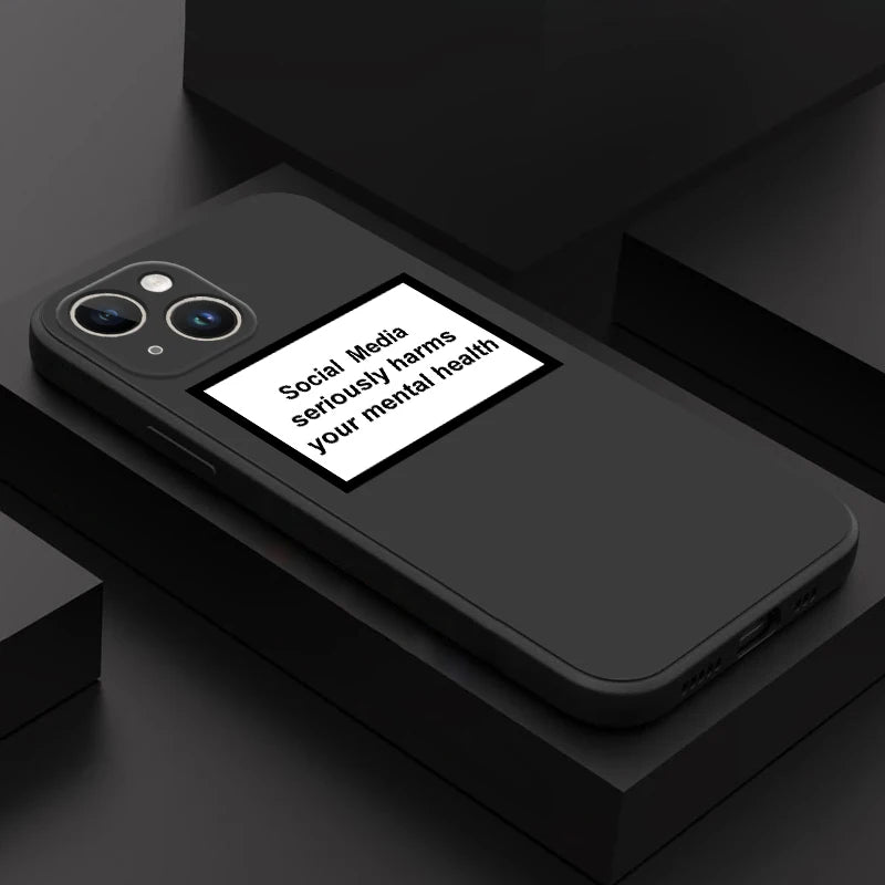 Apple iPhone Mental Health Black Silicone Case