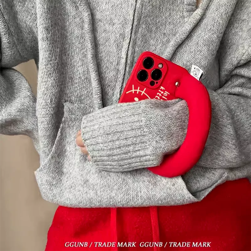 Apple iPhone Hello Kitty Handle Silicone Case