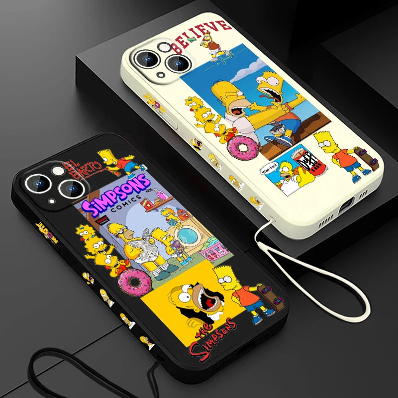 Apple iPhone Simpsons Chokehold Black Silicone Case