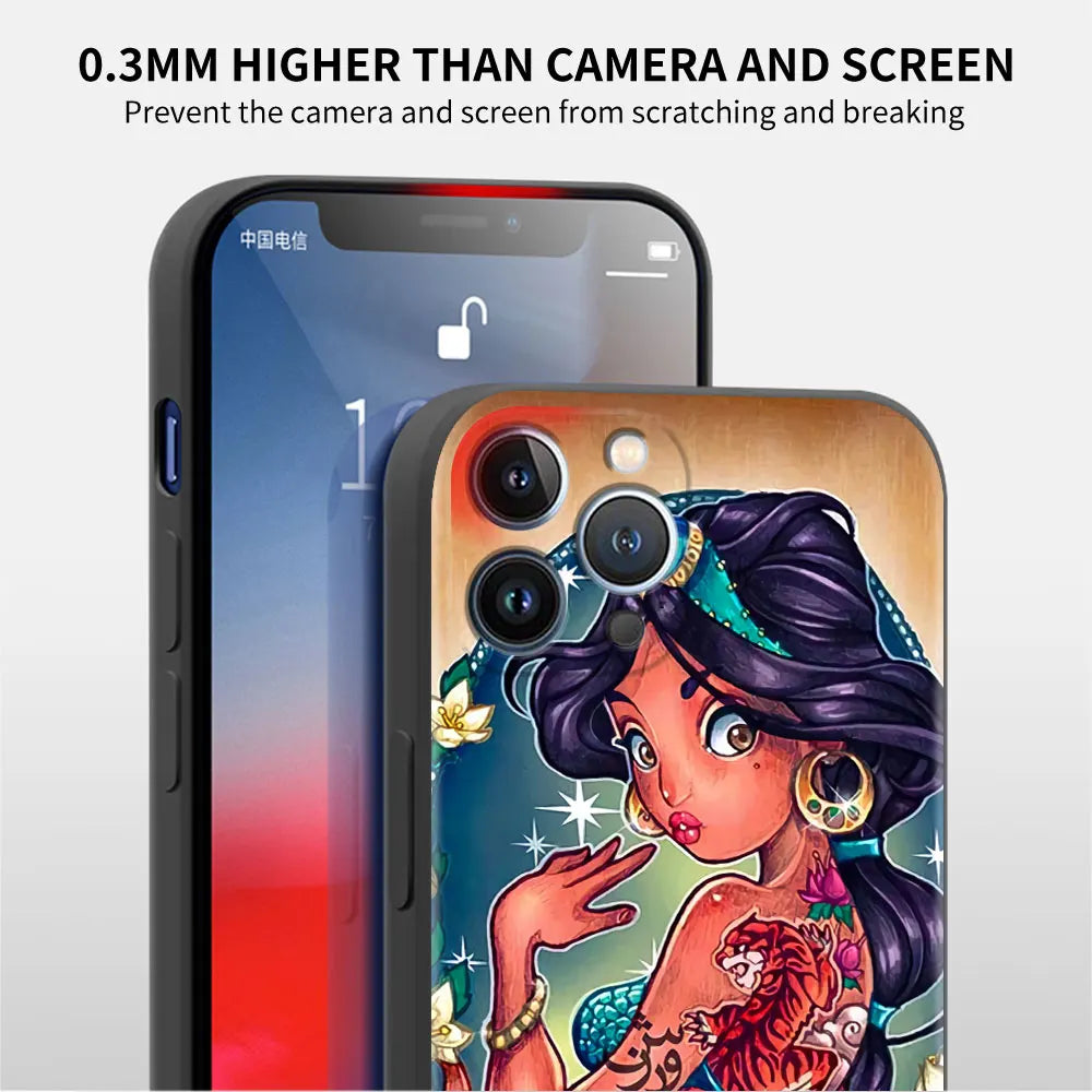 Apple iPhone Princess Tiana & Belle Matte Silicone Case