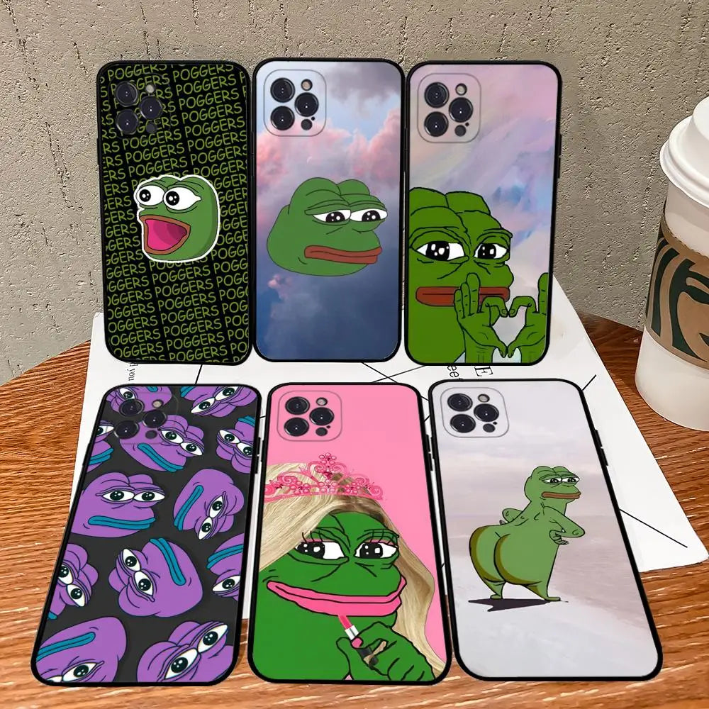 Apple iPhone Sad Pepe Lips Silicone Case