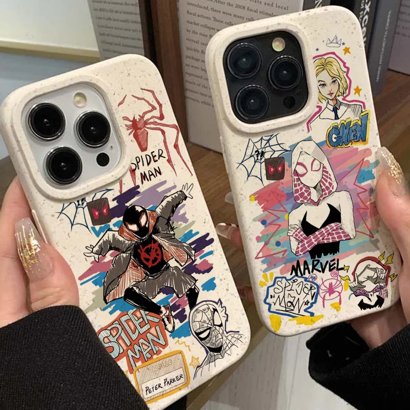 Apple iPhone Spiderman Miles & Gwen Silicone Case