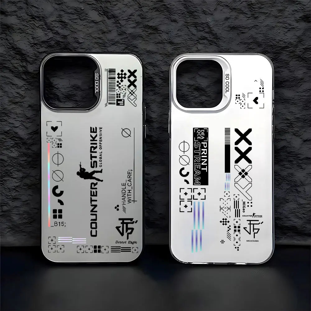 Apple iPhone CSGO Silver Silicone Case