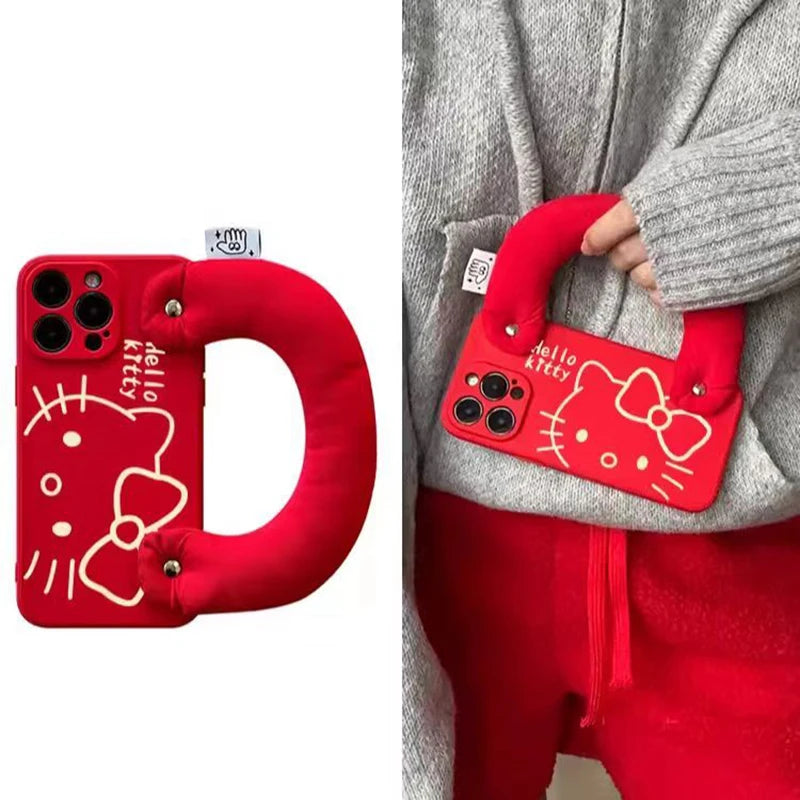 Apple iPhone Hello Kitty Handle Silicone Case