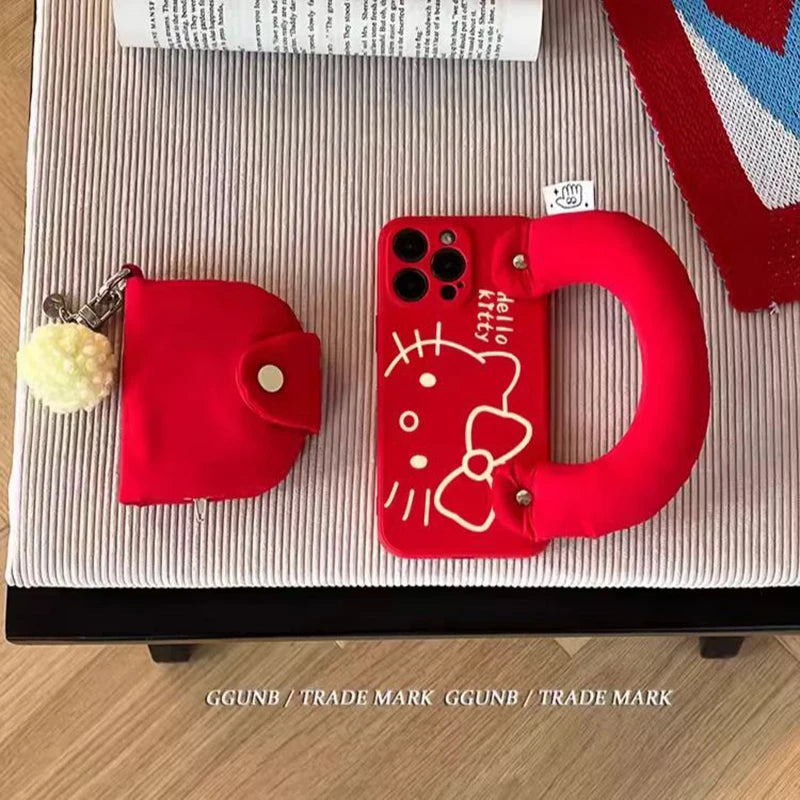 Apple iPhone Hello Kitty Handle Silicone Case