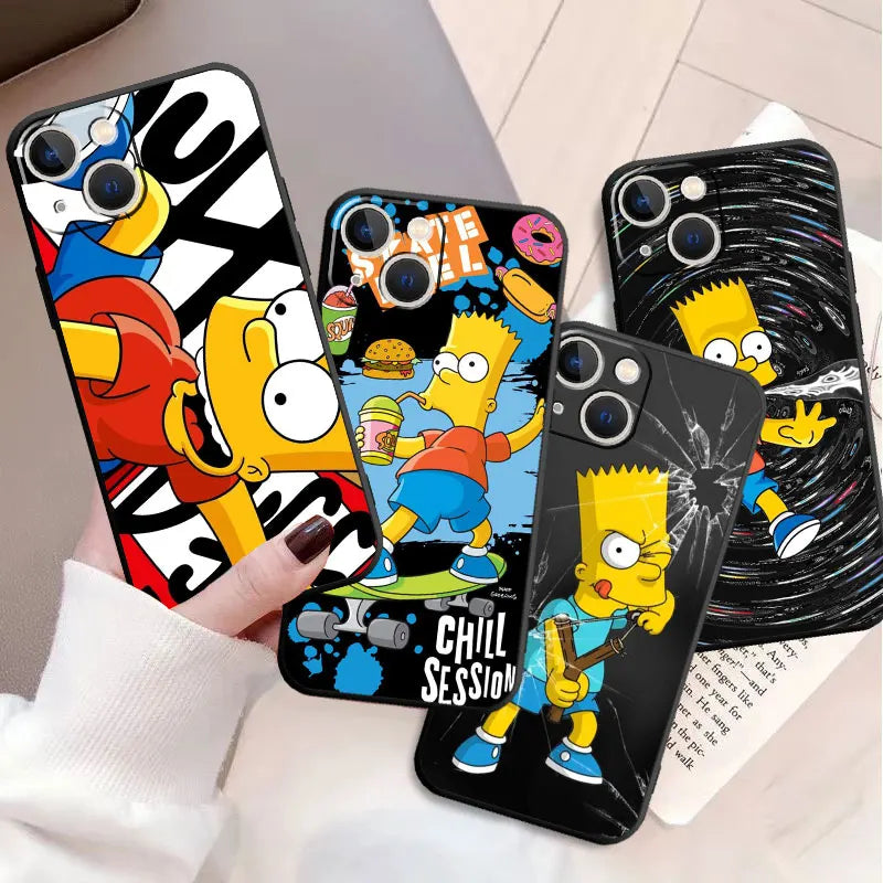 Apple iPhone Bart Simpson Duff Silicone Case