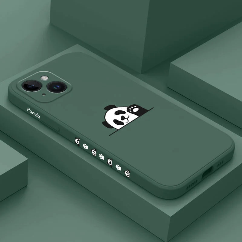 Apple iPhone Panda Green Silicone Case
