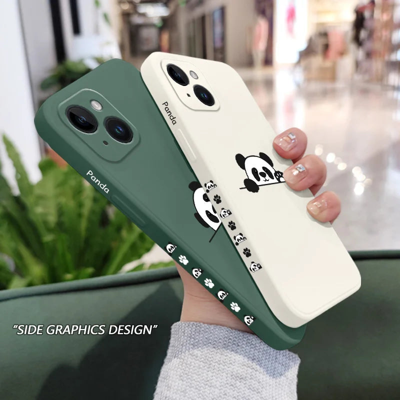 Apple iPhone Panda White Silicone Case