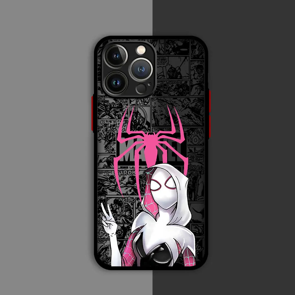 Apple iPhone Spiderman Miles & Gwenpool Silicone Case