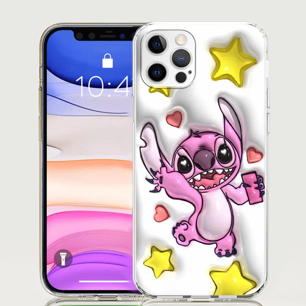 Apple iPhone Angel & Stitch Flower Silicone Case Apple iPhone Angel & Stitch Flower Silicone Case