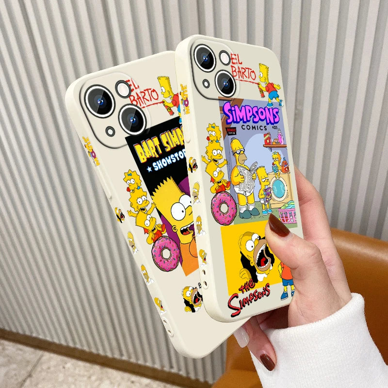 Apple iPhone Simpsons Chokehold Black Silicone Case