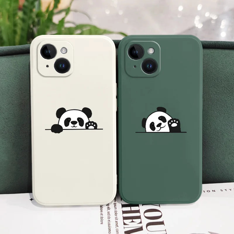 Apple iPhone Panda White Silicone Case
