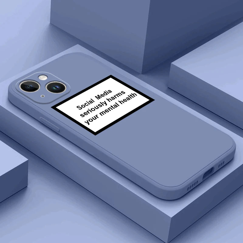 Apple iPhone Mental Health Lavender Grey Silicone Case