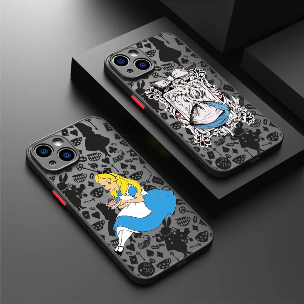 Apple Phone Alice in Wonderland Cup Silicone Case