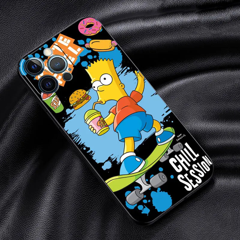 Apple iPhone Bart Simpson Duff Silicone Case