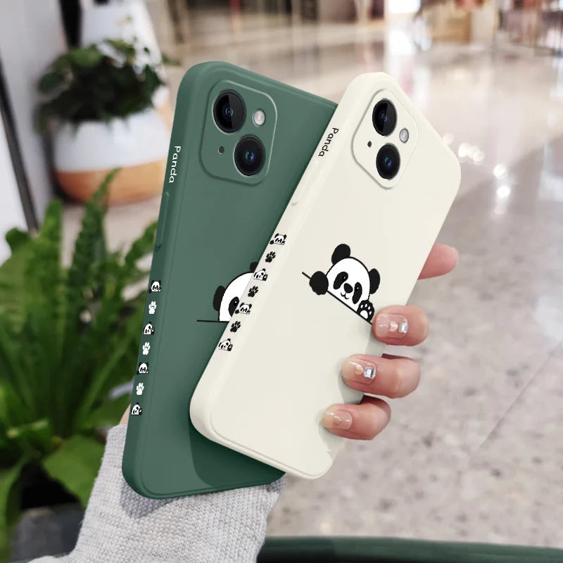 Apple iPhone Panda White Silicone Case