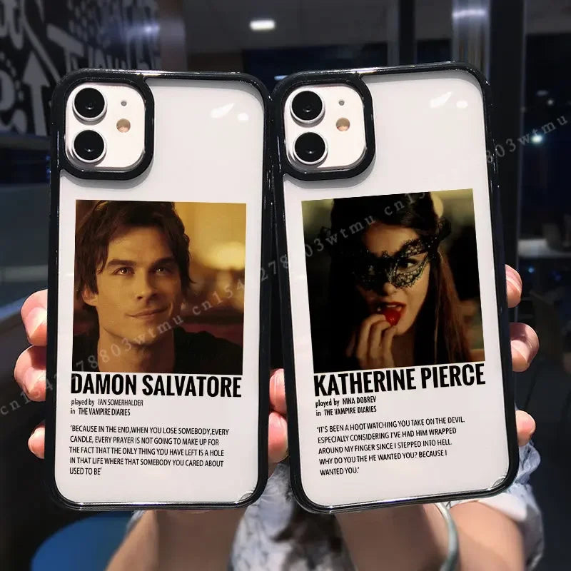 Apple Phone Vampire Diaries Rebekah & Damon Silicone Case