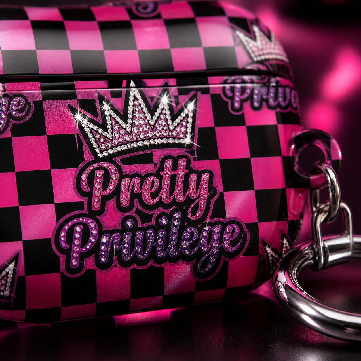 Pretty Privilege Brat AirPods case detail